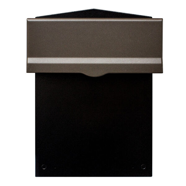 Letta safe Bronze Wall or Column Mount Mailbox with Drop Chute and Letterplate, image 1