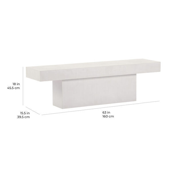Perpetual T-Bench Concrete Dining Bench, image 3