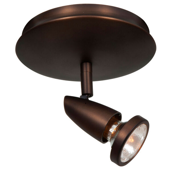 Mirage Bronze One-Light LED Semi-Flush Spotlight, image 1
