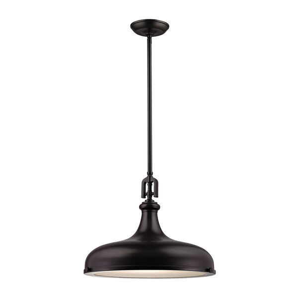 Rutherford Oil Rubbed Bronze 18-Inch One-Light Pendant, image 1