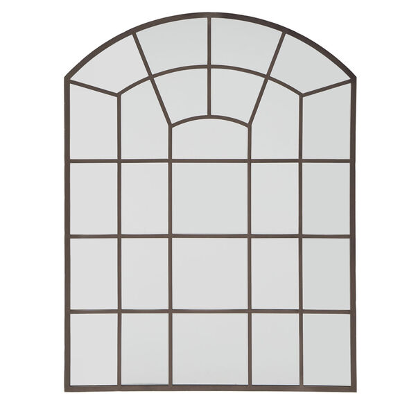 Laurel Bronze Arched Windowpane Wall Mirror, image 3