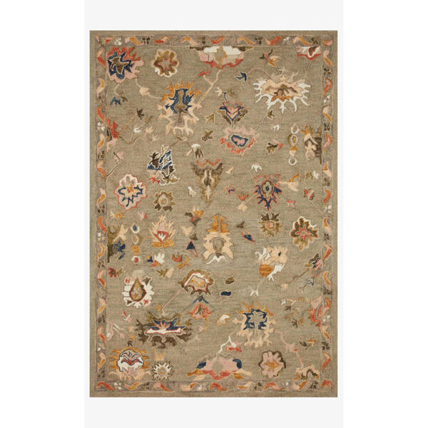 Padma Gray and Multicolor Runner: 2 Ft. 6 In. x 9 Ft. 9 In., image 1