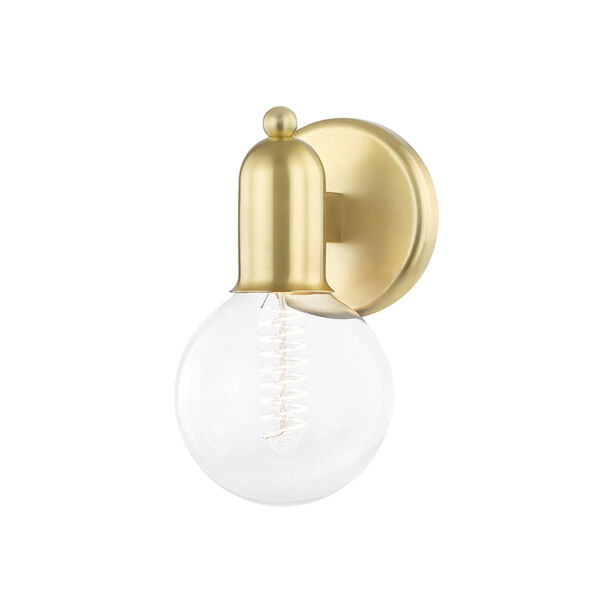 Bryce Aged Brass One-Light Bathroom Vanity Light, image 1