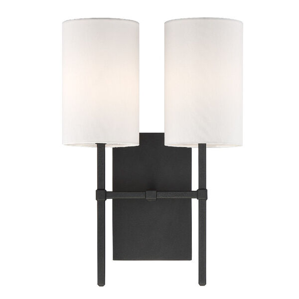 Veronica Black Forged Two-Light Wall Sconce, image 1