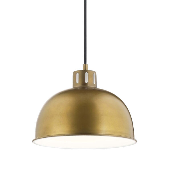 Zailey Natural Brass 12-Inch One-Light Pendant, image 4
