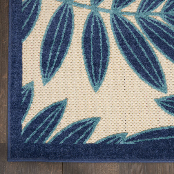 Aloha Navy Blue and White Indoor/Outdoor Area Rug, image 4