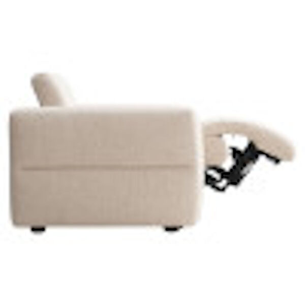 Lucca White and Black Fabric Power Motion Chair, image 5