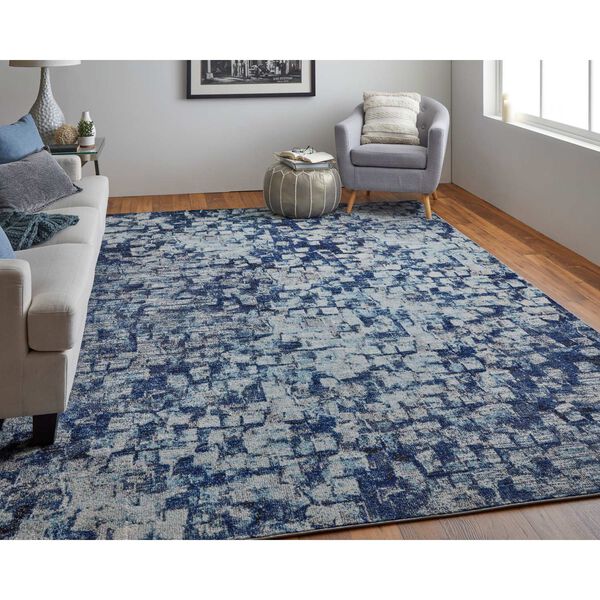 Edgemont Abstract Blue Ivory Area Rug, image 3