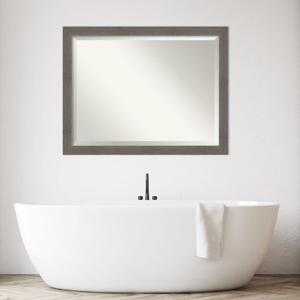 Alta Brown and Gray 45W X 35H-Inch Bathroom Vanity Wall Mirror, image 3