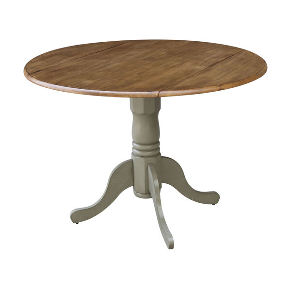 Hickory and Stone 42-Inch Round Dual Drop Leaf Pedestal Table, image 2