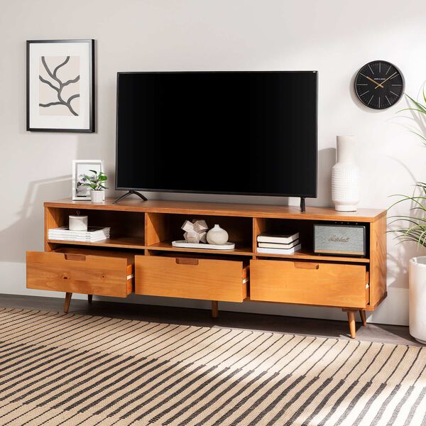 Ivy Caramel Three-Drawer TV Cabinet, image 8