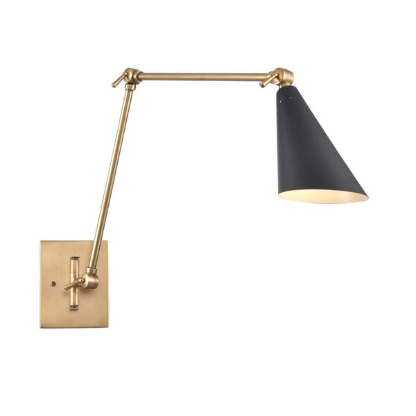 Luca Natural Brass 19-Inch One-Light Swing Arm Sconce, image 3
