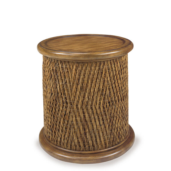 Turk Round Woven Drum Table, image 1