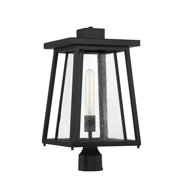 Denver Matte Black One-Light Outdoor Post Lantern, image 1