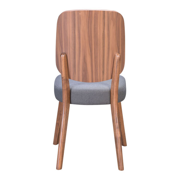 Alberta Walnut and Dark Gray Dining Chair, Set of Two, image 5