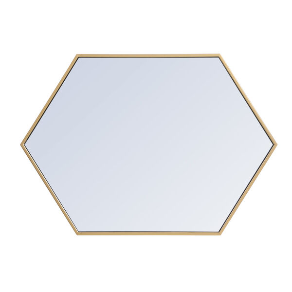 Eternity Brass 24-Inch Hexagon Mirror, image 6