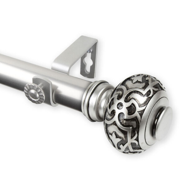 Maple Satin Nickel 120-170 Inches Curtain Rod, image 1