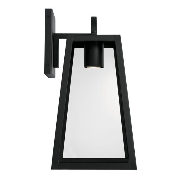 Leighton Black 10-Inch One-Light Minimal Light Pollution Outdoor Wall Lantern with Clear Glass, image 4