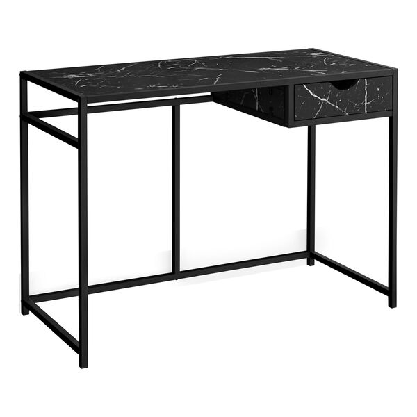 Black 20-Inch Rectangular Computer Desk, image 1