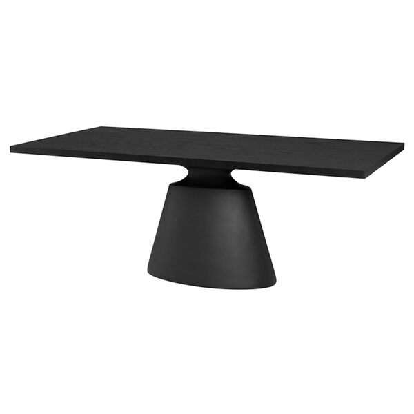 Taji Matte Black 79-Inch Dining Table with Rectangular Top, image 1