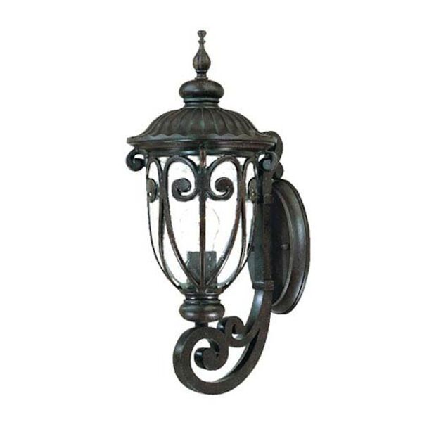 Naples Marbleized Mahogany One-Light 18-Inch Outdoor Wall Mount, image 1