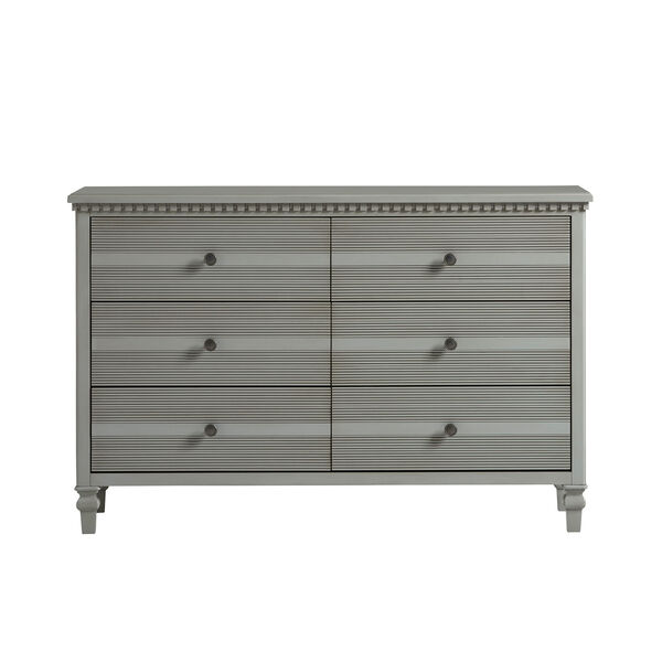 Gray Debonair Six Drawer Dresser, image 3
