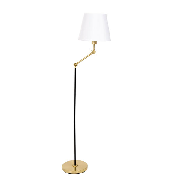 Taylor Black and Brushed Brass One-Light Floor Lamp, image 1