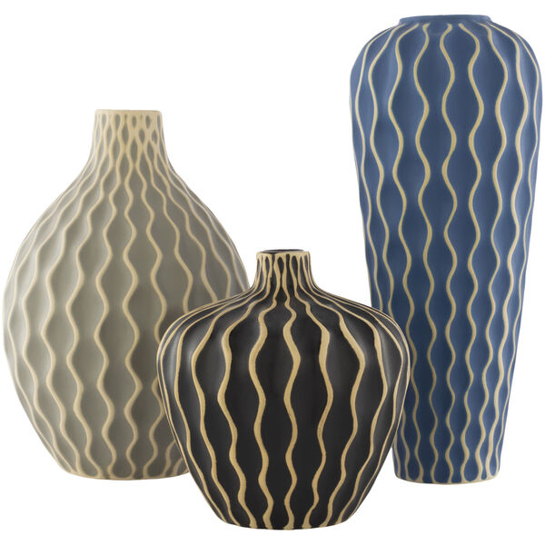 Waves Multi-Color Vases, Set of 3, image 1