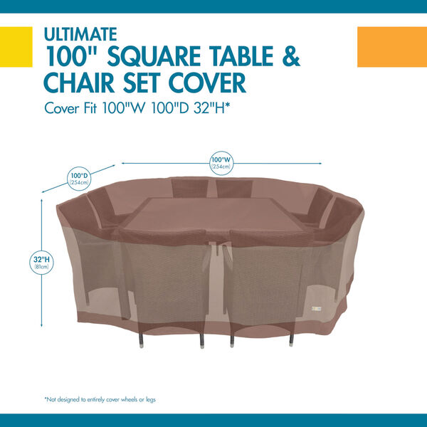 Ultimate Mocha Cappuccino 100-Inch Round Table and Chair Set Cover, image 3