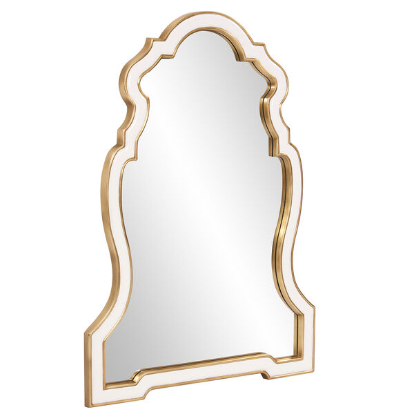 Cleopatra White Keyhole Mirror, image 1