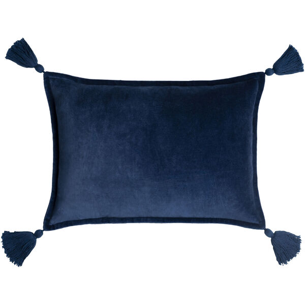 Cotton Velvet Dark Blue 13-Inch Pillow, image 1