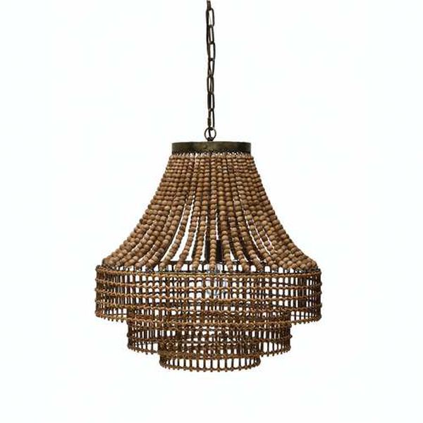 Brown One-Light Chandelier, image 1