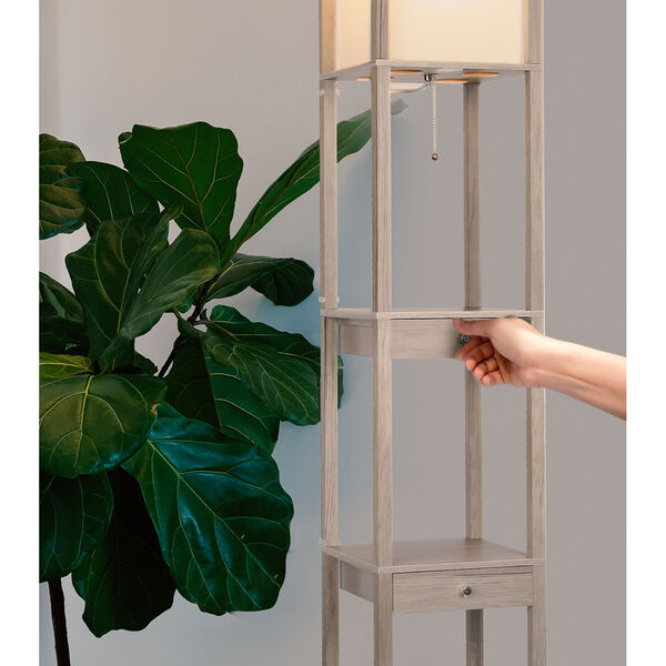 Maxwell LED Floor Lamp with Drawer, image 5