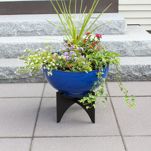 Norma II French Blue Planter with Flower Bowl, image 13