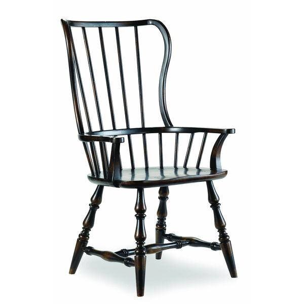 Sanctuary Spindle Arm Chair-Ebony, image 1