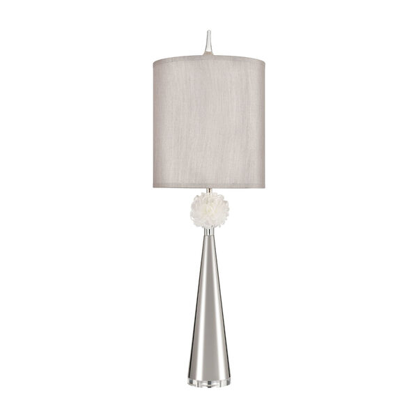 Maiden Polished Nickel and Silver One-Light Table Lamp, image 2