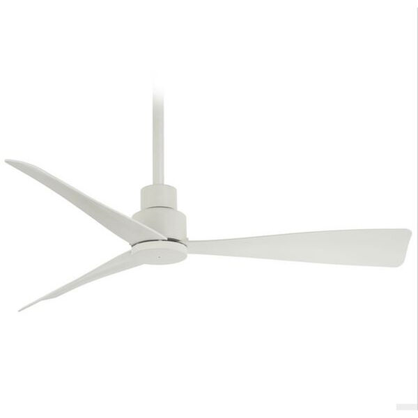Simple Flat White Ceiling Fan, image 1