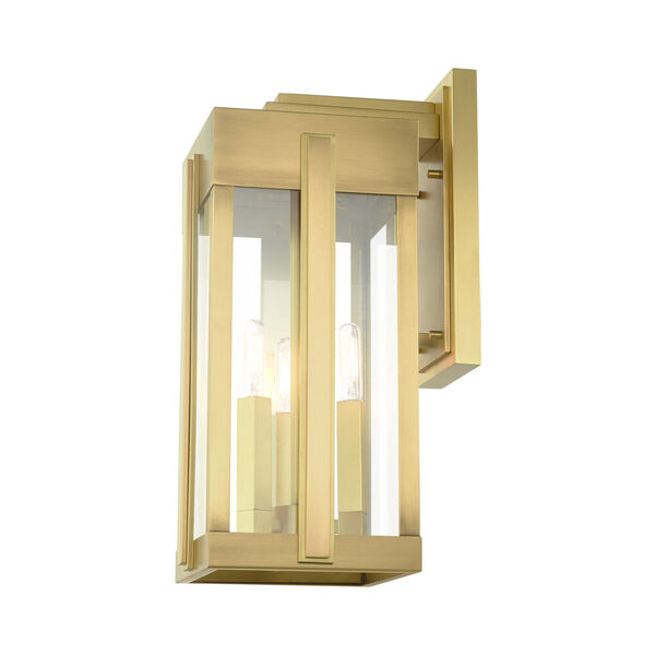 Lexington Natural Brass Eight-Inch Three-Light Outdoor Wall Lantern, image 6
