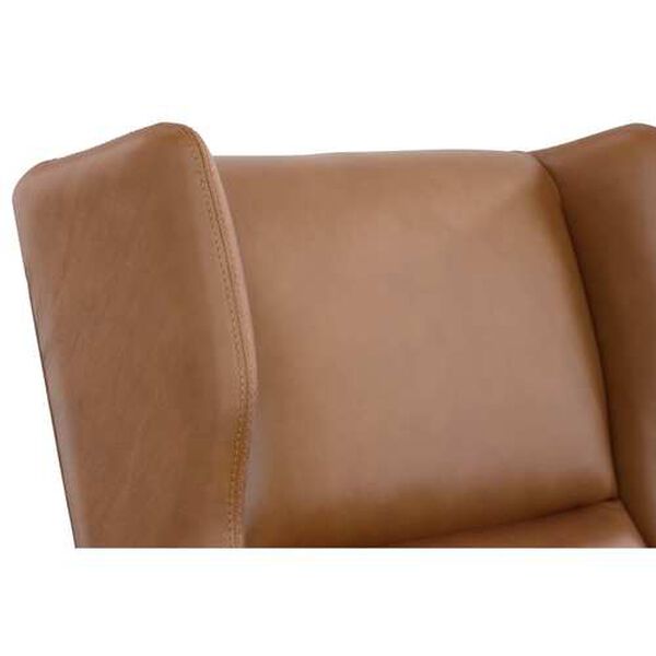 Boston Brown Leather Armchair, image 6