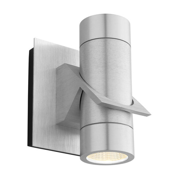 Razzo Brushed Aluminum Two-Light LED Outdoor Wall Sconce, image 5