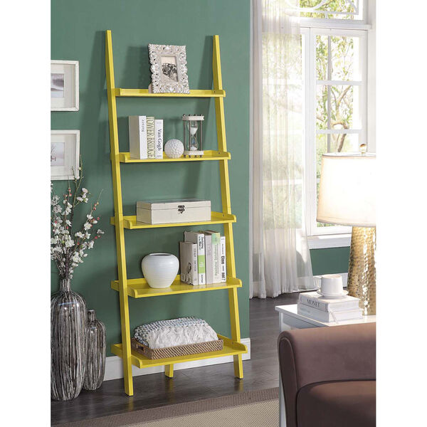American Heritage Yellow Bookshelf Ladder, image 2