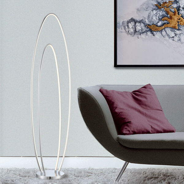 Rhea Chrome LED Floor Lamp, image 3