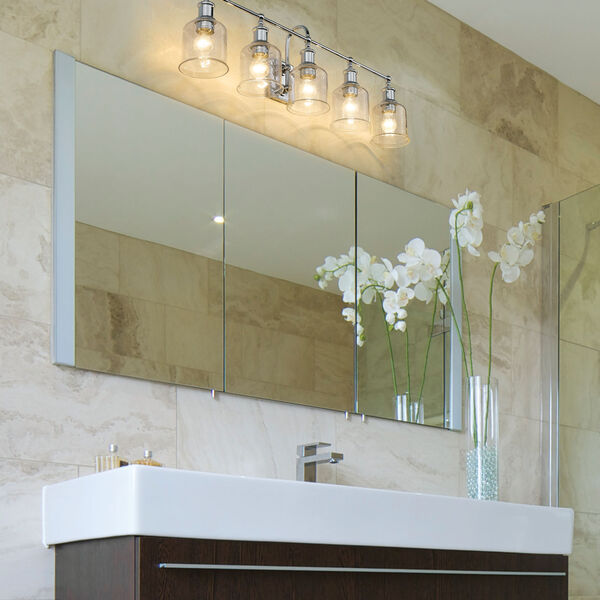 Bryant Chrome Five-Light Bath Vanity, image 2