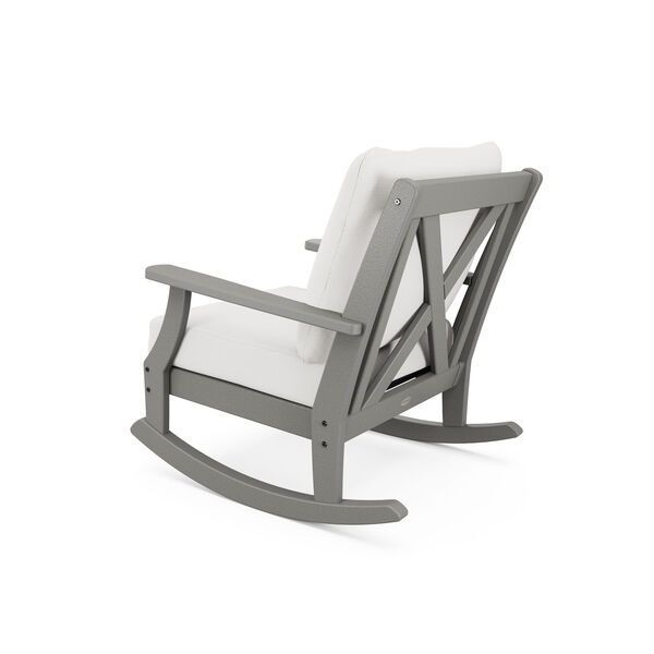 Braxton Black and Grey Mist Deep Seating Rocking Chair, image 2