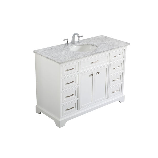 Americana White 48-Inch Vanity Sink Set, image 6