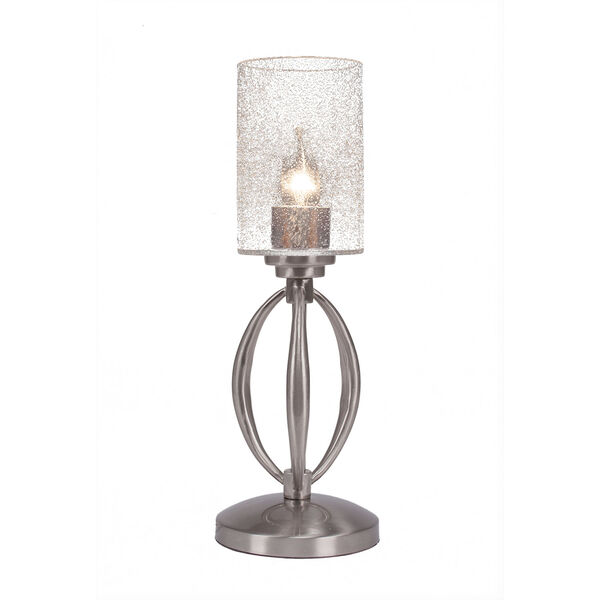 Marquise Brushed Nickel One-Light Table Lamp with Clear Bubble Glass, image 1