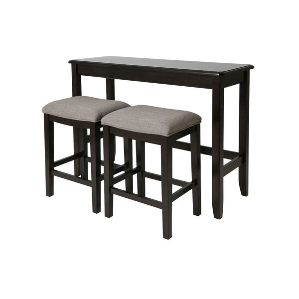 Espresso Console Bar Table and Stool Set, image 2
