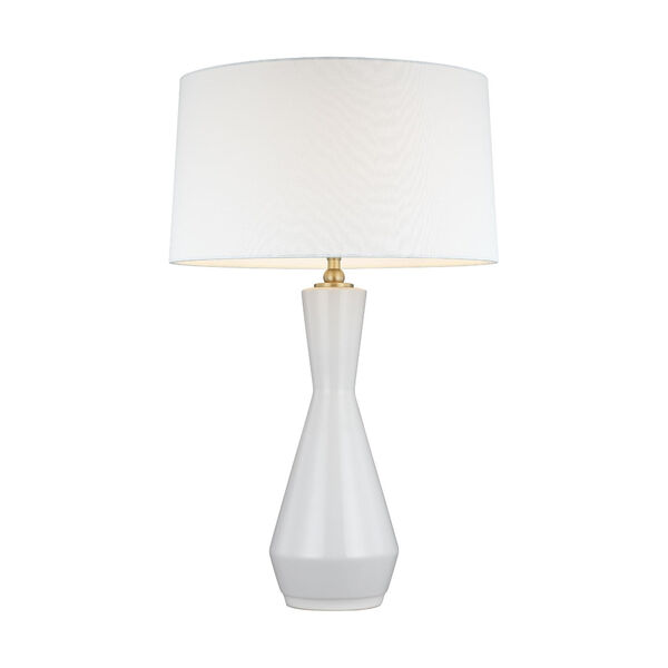Jens Soft Ivory and White One-Light Table Lamp, image 2