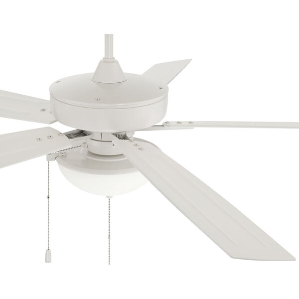 Super Pro White 60-Inch LED Ceiling Fan with White Frost Glass, image 5