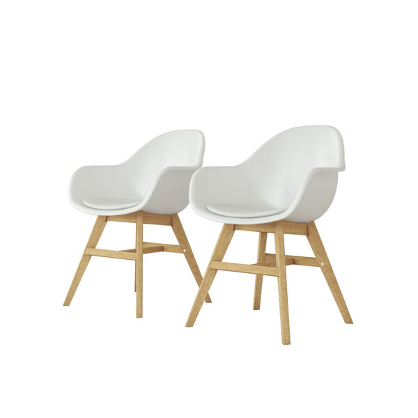 Amazonia White 23-Inch Width Chair Set, 2-Piece, image 2